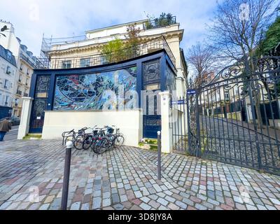 Frankreich, Ile-de-France, Paris, 9. Arrondissement. Nouvelle Athenes District. Montmartre. Ecke Rue Victor, Mace und Rue Frochot Stockfoto