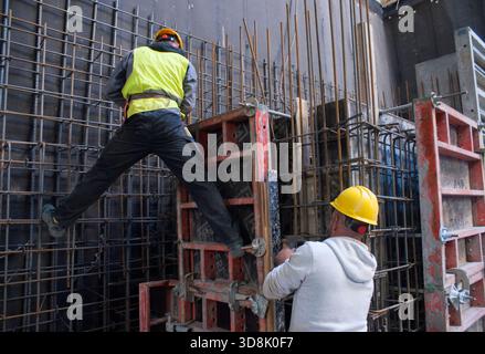 Bauarbeiter-Website Stockfoto