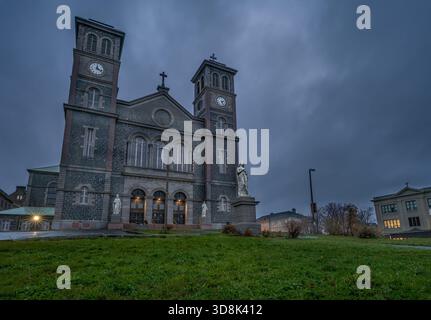 Abendlicher Blick auf die Basilika Saint John’s, Neufundland und Labrador, Kanada Stockfoto
