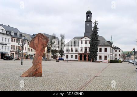 Rochlitz 20251121 - Rochlitz, Stadt Landkreis Mittelsachen, Marktplatz, Rathaus *** Rochlitz 20251121 Rochlitz, Stadtteil Mittelsachen, Marktplatz, Rathaus Stockfoto