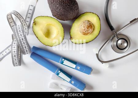Ozempic Insulininjektions-Pen oder Insulinpatronen-Pen für Diabetiker. Medizinische Geräte für Diabetesvorsteher. Stockfoto