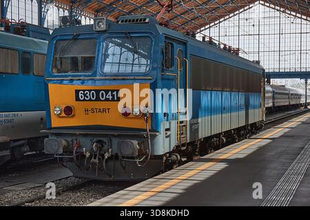 Elektrolokomotiven in Budapest, Ungarn, V43, V63, Baureihe 630 Stockfoto
