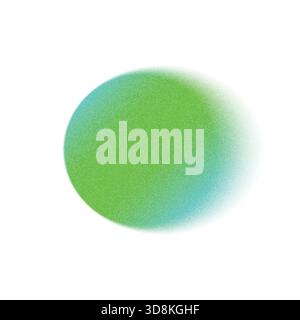 Abstrakte, grüne Vektor-Kugel mit körniger Netzstruktur und fließender holografischer Mischung Stock Vektor