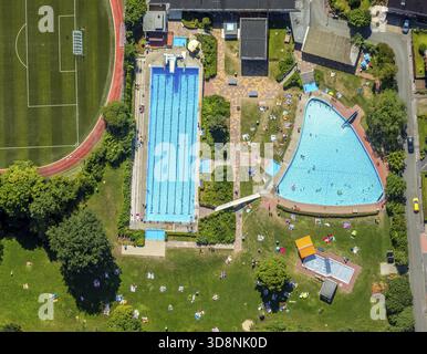 Sprockhoevel Freibad, Liegewiese, Bleichwiese, am Sportplatz, Fußballplatz von TSG 1881 Sprockhoevel e.V. - GUFiT.15, Sprockhoev Stockfoto