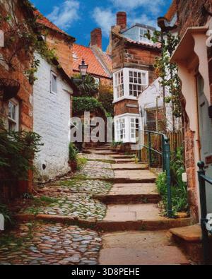 Peacock Row, Robin Hood's Bay, North Yorkshire, England. Stockfoto