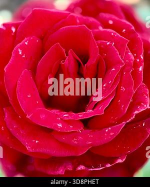 Eine Nahaufnahme einer schönen roten Rose Stockfoto