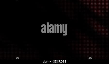 Grunge Comic-Halbtonhintergrund mit verstreuten roten Punkten über schwarzer abstrakter Oberfläche. Stock Vektor
