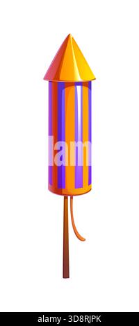 Weihnachtsfeuerwerk Petard oder Raketenkörper Stock Vektor