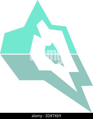 Iceberg-Logo-Illustration Stock Vektor