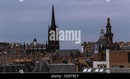 Herbstblick über Edinburgh, vom Dach des National Museum. Stockfoto