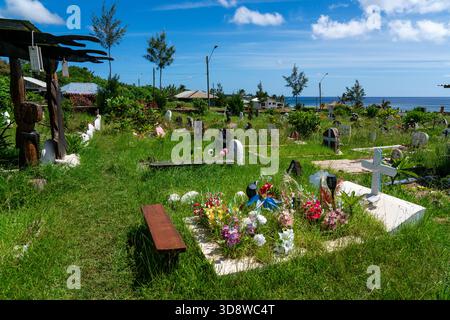 Hanga Roa Friedhof, Osterinsel, Rapa Nui, Chile. Stockfoto