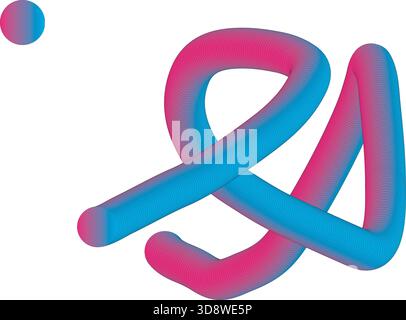 Abstrakte, wirbelnde Verlaufsformen mit leuchtenden Farben Stock Vektor