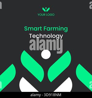 Abbildung: Konzept Der Futuristischen Smart Farming-Technologie Stock Vektor