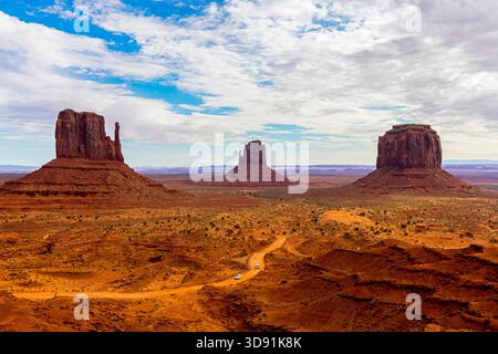 Wunderschöne Landschaft des Monument Valley in den USA. Stockfoto