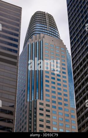 Wolkenkratzer am Union Square, San Francisco, Kalifornien, USA. Sommer (August) 2025. Stockfoto