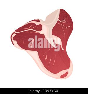 Roh t Bone Steak Frischfleisch Illustration Stock Vektor