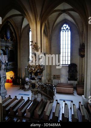 Kanzel der Kathedrale von St. Peter & Paul, Zeitz, Burgenlandkreis, Sachsen-Anhalt, Deutschland Stockfoto