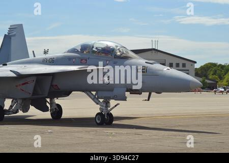 F/A-18F Super Hornet der VFA-106 USN East Close Replacement Squadron am Quonset State Airport, Rhode Island, USA Stockfoto
