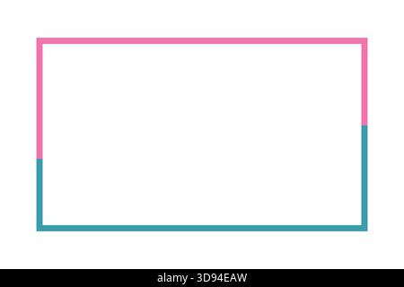 Pinkblauer Linienrahmen-Vektor-Design Stock Vektor