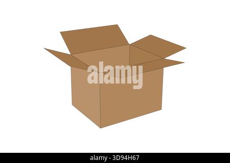 Öffnen Sie Box Clipart Vektor Illustration Design Stock Vektor