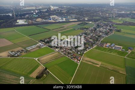 Duisburg-SERM, Landkreis im Süden von Duisburg, Duisburg, Ruhrgebiet, Nordrhein-Westfalen, Deutschland, Europa, Luftaufnahme, Vogelperspektive, Luftaufnahme p Stockfoto