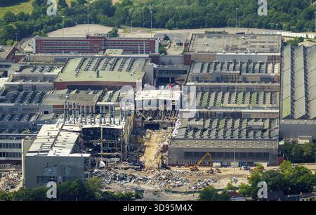 Abbrucharbeiten im OPEL Werk 1, Bochum, Ruhrgebiet, Nordrhein-Westfalen, Deutschland Europa, Luftaufnahme, Vogelperspektive, Luftaufnahmen, Luftaufnahmen Stockfoto