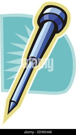 Eine abstrakte Vektor-Illustration zeigt einen Dorn im Cartoon-Stil Stock Vektor