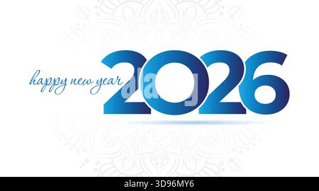 Modernes 2026 Silvester Hintergrunddesign Vektor Happy New Year 2026 Stock Vektor
