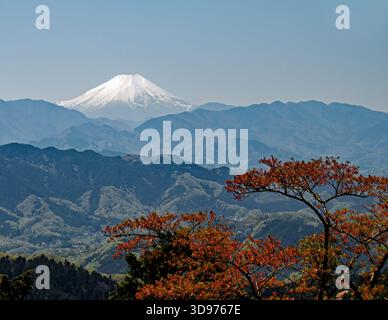 Berg Fuji von Takao Japan aus gesehen Stockfoto