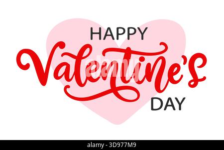 Happy Valentines Day Typografie-Kartenbeschriftung Stock Vektor