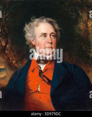 Richard Mentor Johnson (1780–1850), US-amerikanischer Politiker, Rechtsanwalt und Offizier. Neunter Vizepräsident der Vereinigten Staaten 1837–1841, Porträtgemälde in Öl auf Leinwand von John Neagle, 1843 Stockfoto