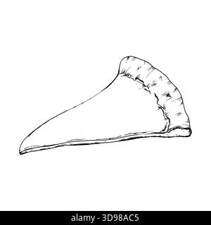 Vektor-Illustration einer einfachen Pizzakruste ohne Belag, zeigt seine gebackene Textur und Kante. Geeignet für Backwaren und Teigschulungen Stock Vektor