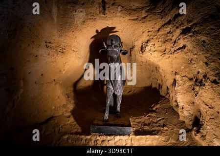 Ein Kerker in einer antiken Ausgrabung in Alexandria. Oktober 2022. Alexandria. Ägypten. Stockfoto