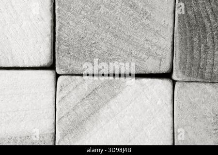Holzwürfel in verschiedenen Farben. Textur-Makrofotografie-Farbe von 2026 Jahren Wolkenweiß Stockfoto