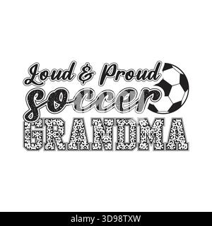 Schlichte schwarze „Soccer Coach“-Typografie mit Schriftunterstrich, kleinem Herz und Fußball-Ikone, minimalistisches Sportcoach-Logo für T-Shirts, Kapuze Stock Vektor