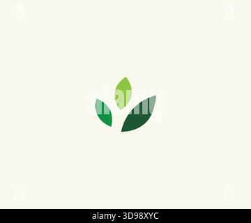 Bio-Logo Mit Natürlichem Blatt Stock Vektor