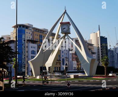 Deira Clock Tower, Dubai, Dubai Emirate, Vereinigte Arabische Emirate Stockfoto