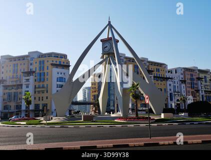 Deira Clock Tower, Dubai, Dubai Emirate, Vereinigte Arabische Emirate Stockfoto