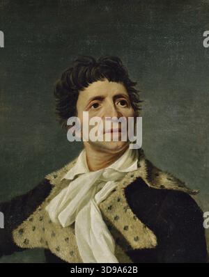 Porträt von Jean-Paul Marat (1743–1793), Politiker, von Joseph Boze, Maler, um 1793 18. Jahrhundert, Gemälde, Französische Revolution, Maße: Höhe: 75 cm, Breite: 68,5 cm, Tiefe: 5,5 Stockfoto