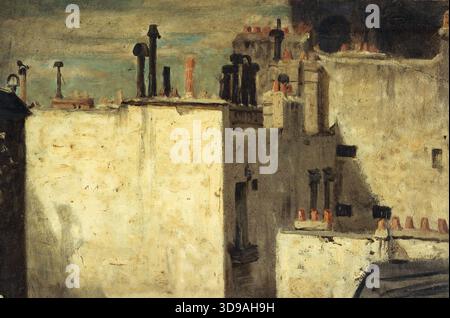 Dächer von Paris, Cuisin, Charles-Emile, Painter, Array, Malerei, Bild, Abmessungen - Arbeit: Höhe: 24,2 cm, Breite: 37 Stockfoto