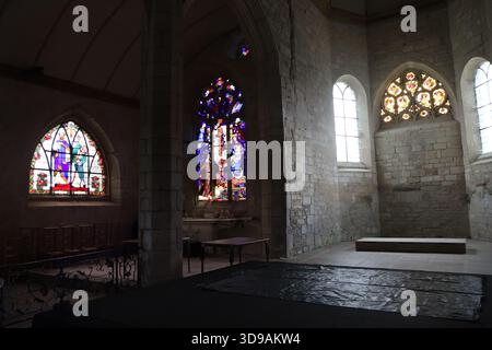 Eglise Saint-Pierre de Plouguer, église romane, Village de Carhaix-Plouguer, Département de Finistere, Bretagne, Frankreich Stockfoto