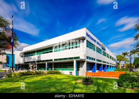 Hollywood, FL, USA - 4. Dezember 2025: Die Filialbibliothek Hollywood wurde 2025 vorübergehend geschlossen Stockfoto