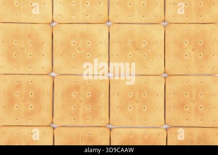 Hintergrund des Salznatron-Crackers. WClose Up Stockfoto