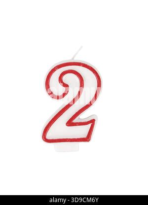Kerze in Form von zwei Figuren. Weißer Hintergrund Stockfoto