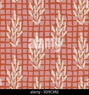 Silhouetten Mit Weißem Blatt Nahtloses Muster Stock Vektor