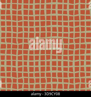 Nahtloses Muster Für Wellenförmiges Retro-Gitter Stock Vektor