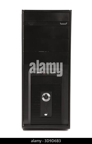 Zentrale Recheneinheit unter weißem Hintergrund isoliert Stockfoto