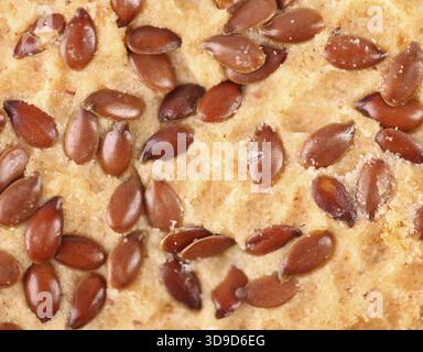 Kekse mit Sesamsamen aus der Nähe. Hintergrund. Textur Stockfoto