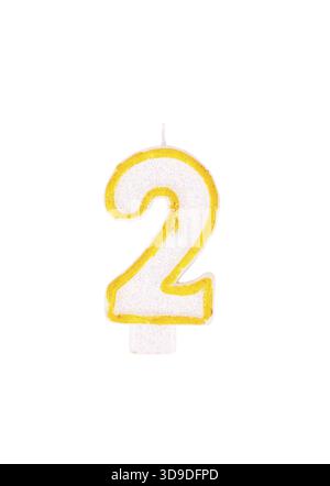 Kerze in Form von zwei Figuren. Weißer Hintergrund Stockfoto