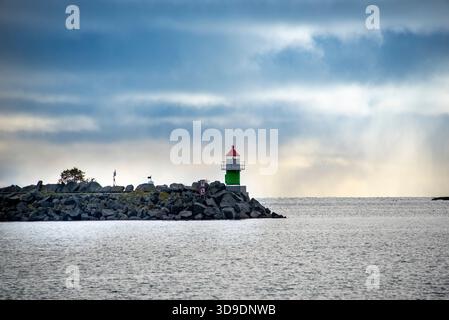 Moskenes Leuchtturm in Lofoten - Norwegen Stockfoto